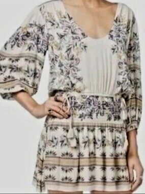 free people alexis mini dress Alexis Athenes Printed Mini Wrap Dress